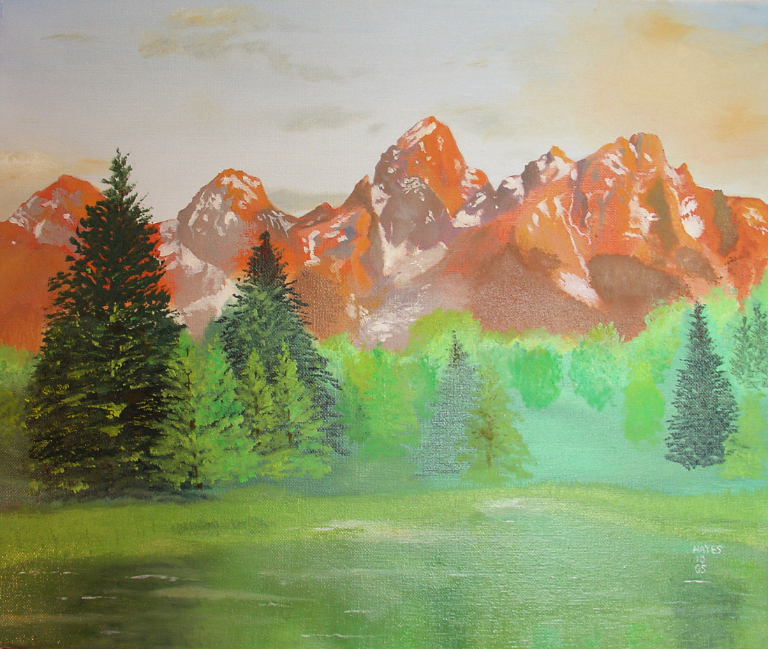 Grand Teton Oil Painting